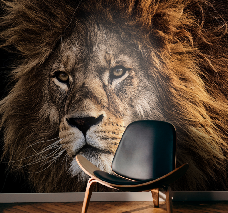 Lion wall mural majestic lion artwork - TenStickers