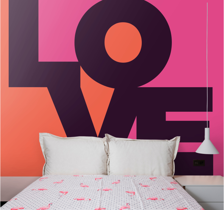 Love wall mural bold love statement - TenStickers