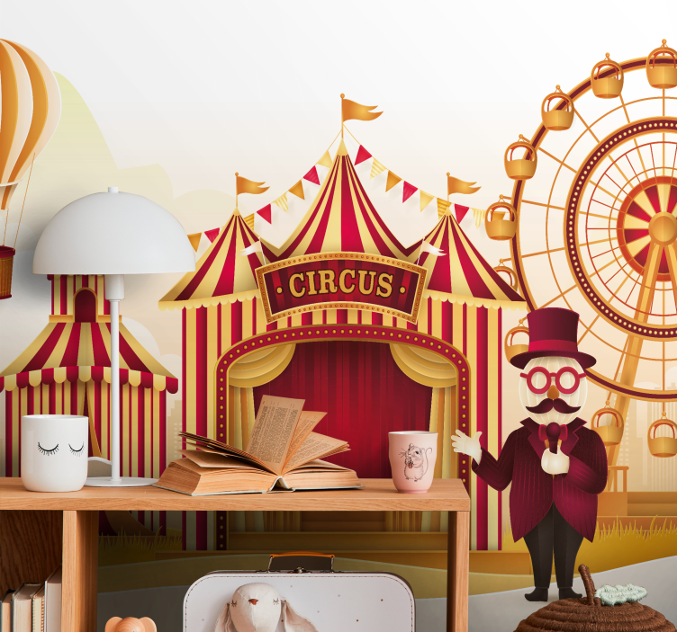 Love wall mural circus carnival joy - TenStickers