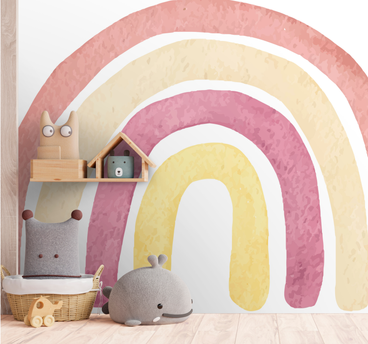 Love wall mural soft rainbow arches - TenStickers