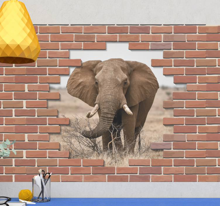 Majestic Elephant Focus animal wall mural - TenStickers