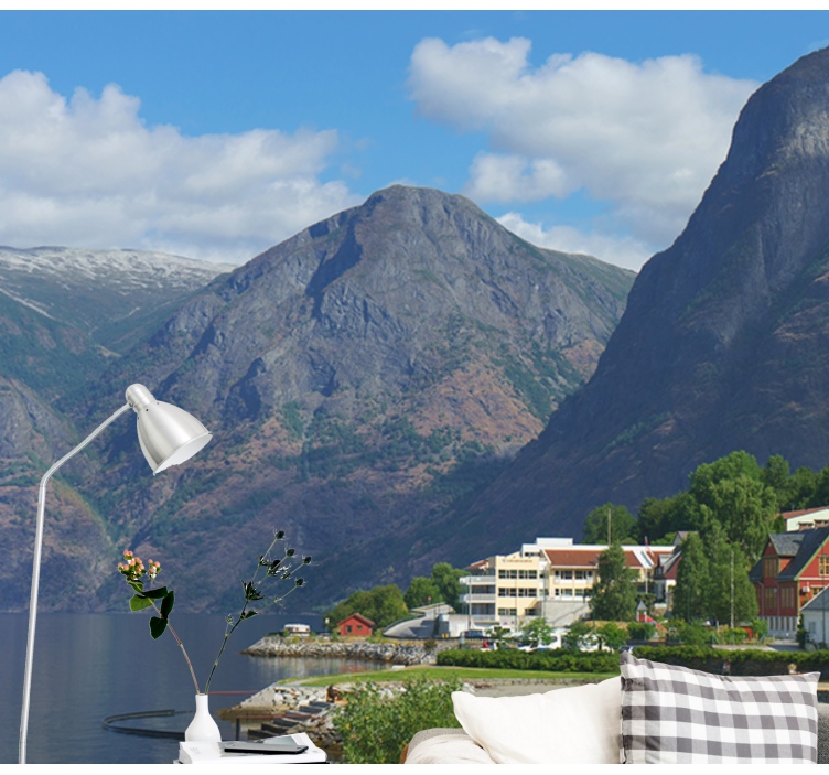 Mountain View Homes landscape wall mural - TenStickers