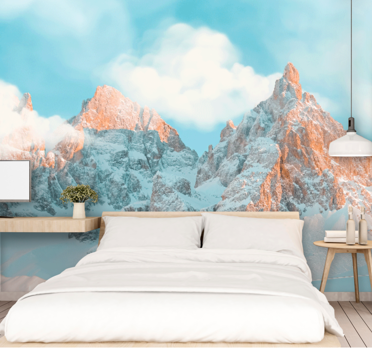 Mountain wall mural regal frosty summits - TenStickers