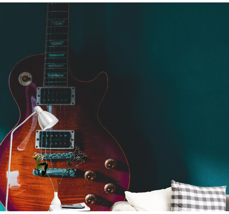 Music wall mural electric guitar close-up - TenStickers