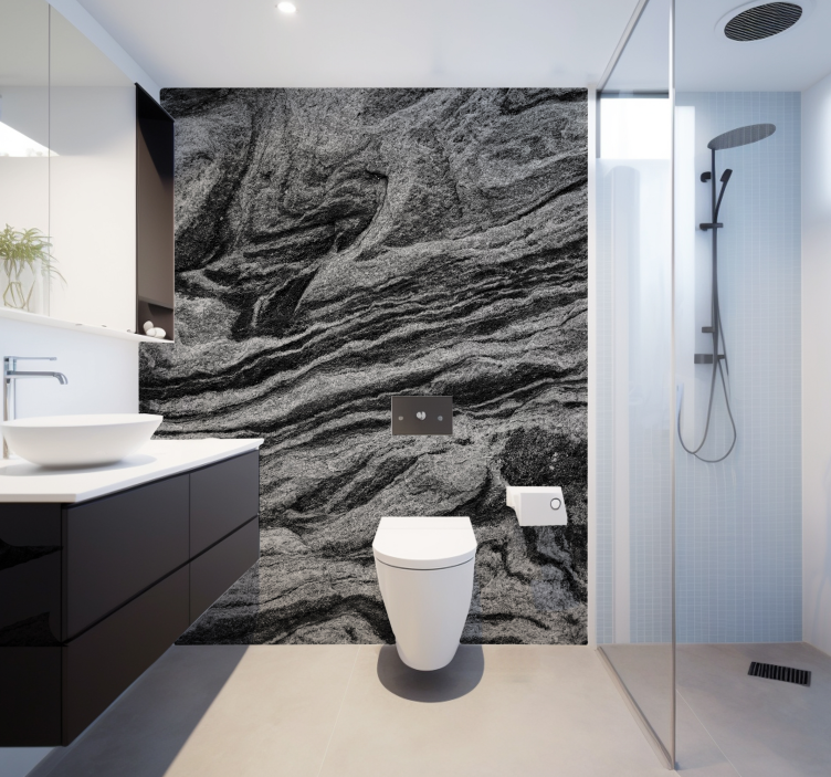 Natural gray marble texture wall mural - TenStickers