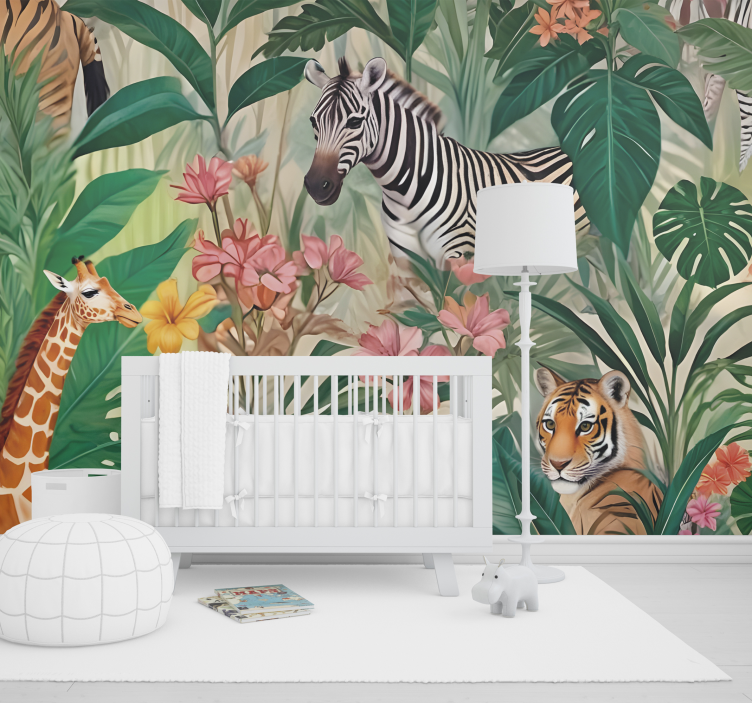 Nature explosion animal wall mural - TenStickers