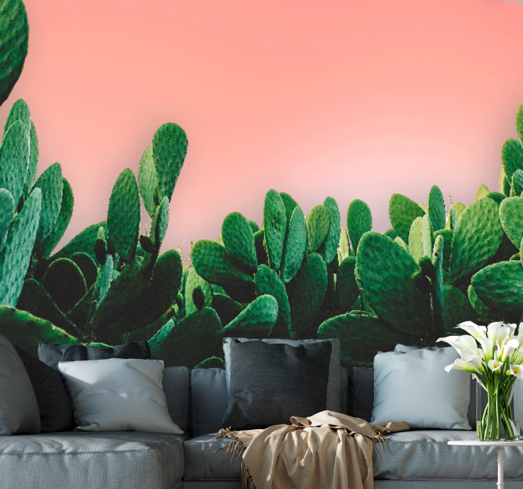 Nature wall mural cactus landscape design - TenStickers