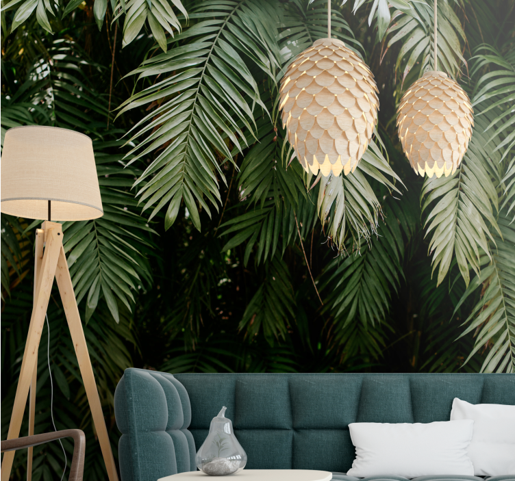 Nature wall mural tropical foliage - TenStickers