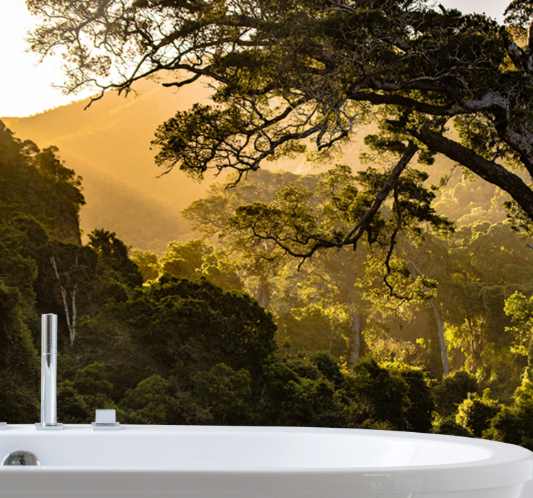 Nature wall mural verdant woodland scene - TenStickers