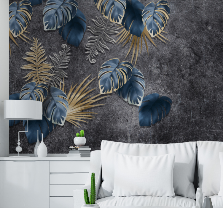 Nature wall mural with leafy details - TenStickers