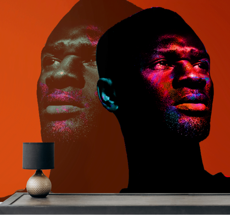 People wall mural dynamic portrait silhouettes - TenStickers