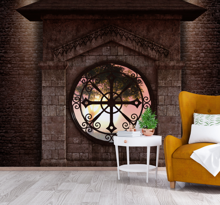 Personalised classic stone view 3D Wall Mural - TenStickers