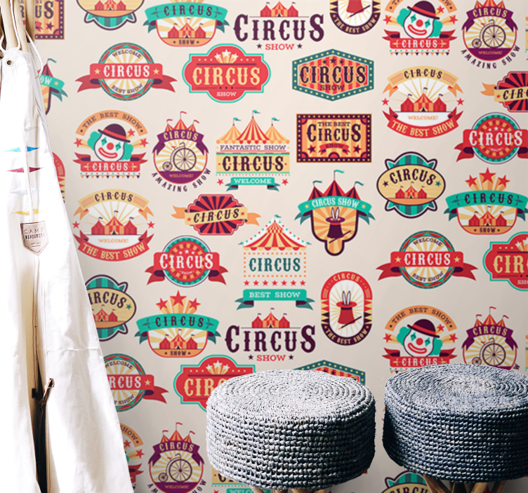 Quote wall mural circus-themed artwork - TenStickers