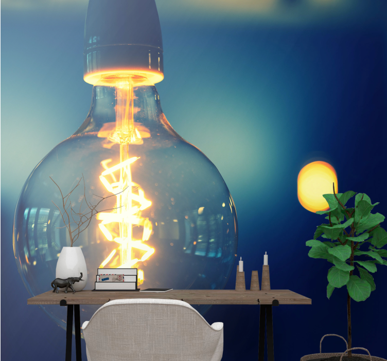 Quote wall mural elegant lighting decor - TenStickers