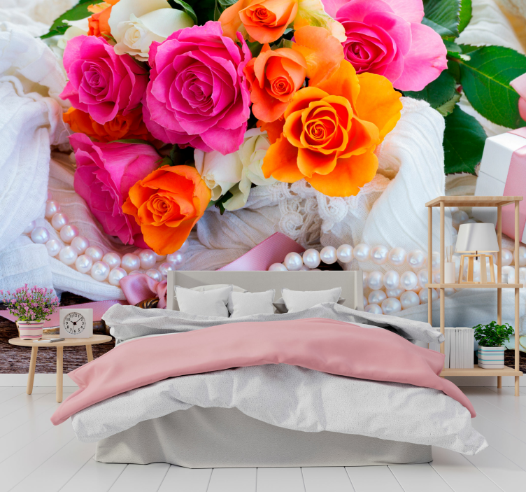 Rose Bouquet Arrangement flower wall mural - TenStickers