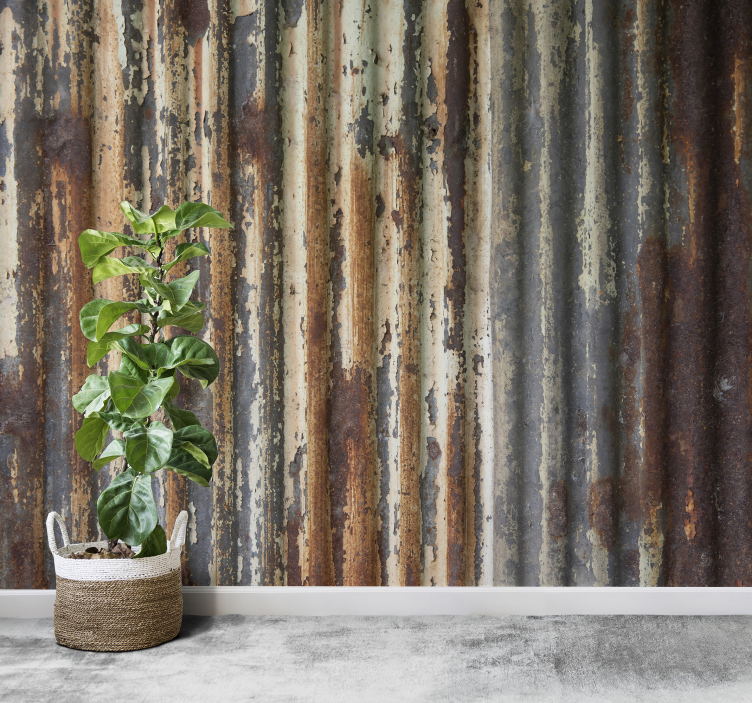 Rustic Metal Elegance texture and pattern wall mural - TenStickers