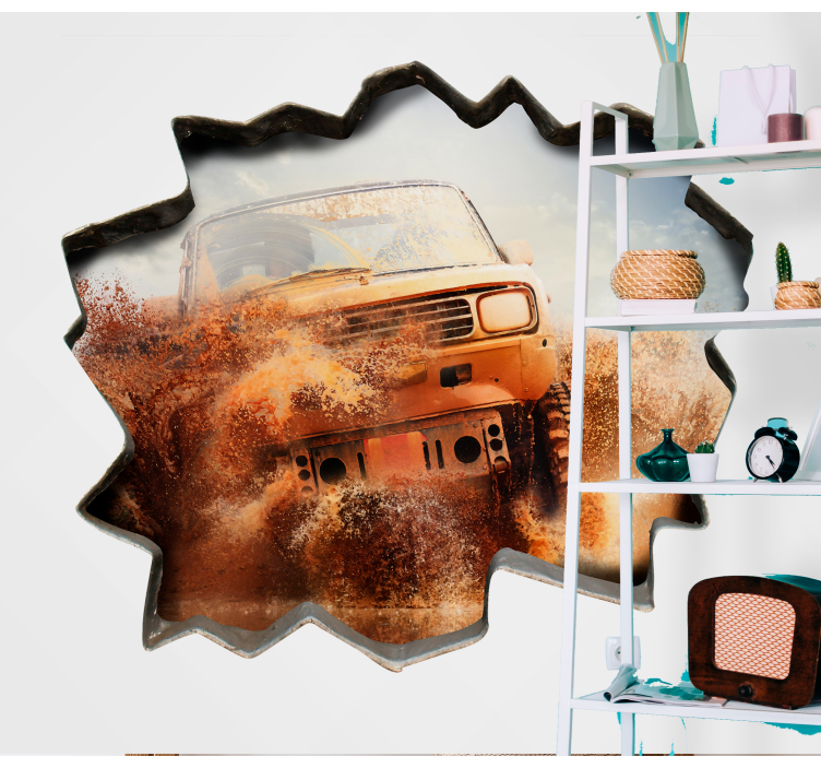 Rusty Off-Roader vehicle wall mural - TenStickers