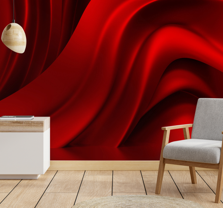 Satin wave pattern texture and pattern wall mural - TenStickers