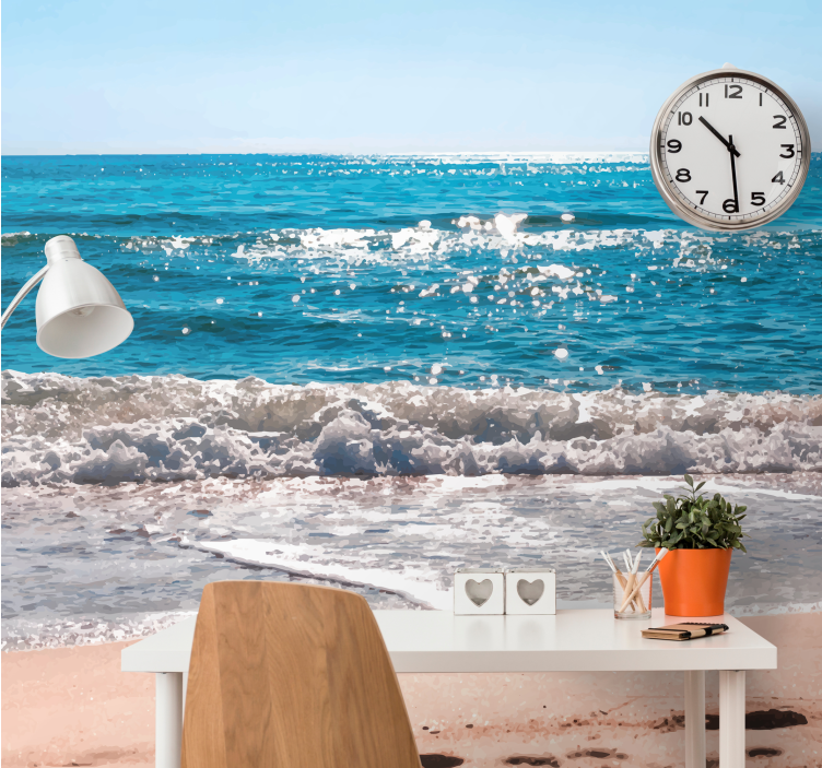 Sea animals wall mural beachside serenity - TenStickers