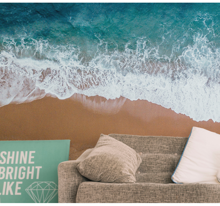 Sea animals wall mural seascape wave designs - TenStickers