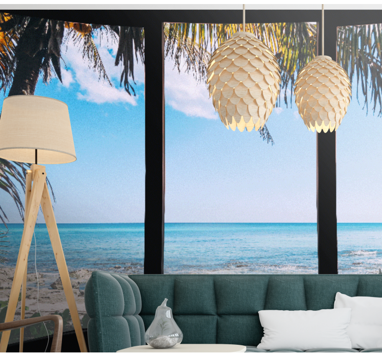 Sea animals wall mural tranquil ocean scene - TenStickers