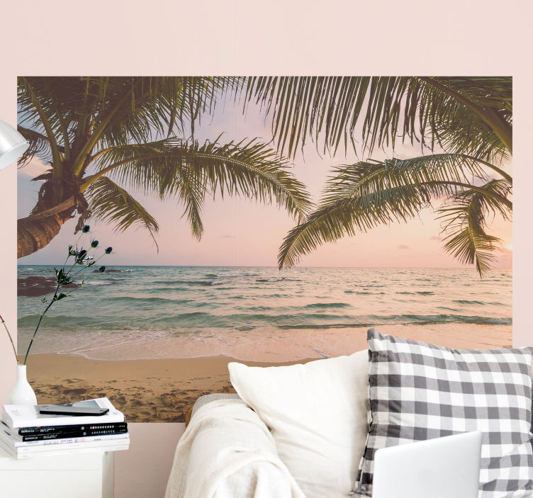 Sea animals wall mural tropical paradise escape - TenStickers