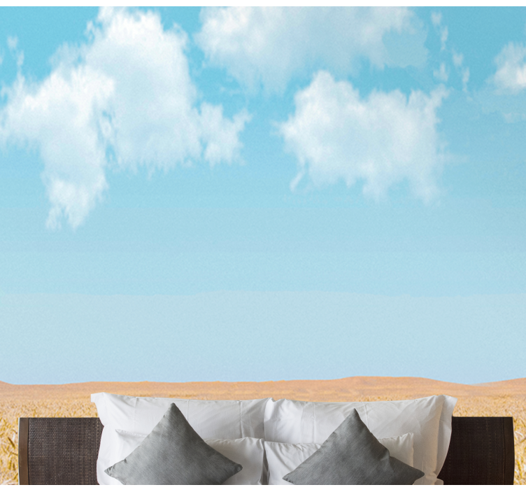 Sky and Wheat landscape wall mural - TenStickers