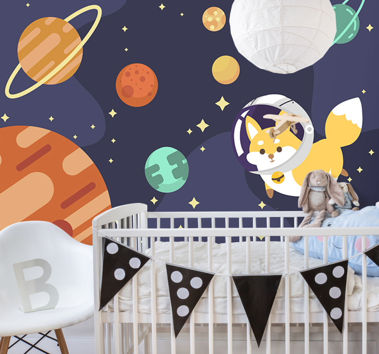 Space Exploration kids wall mural - TenStickers