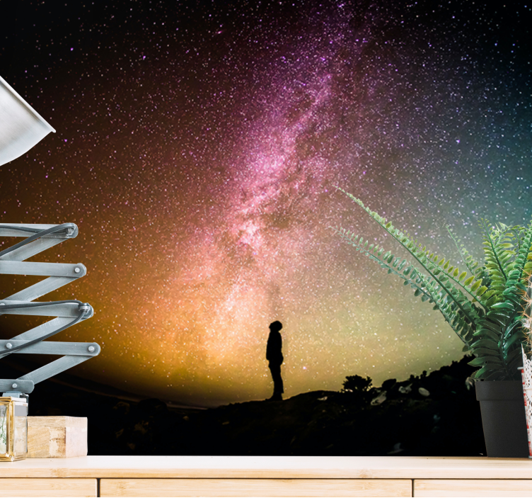 Space wall mural celestial night view - TenStickers