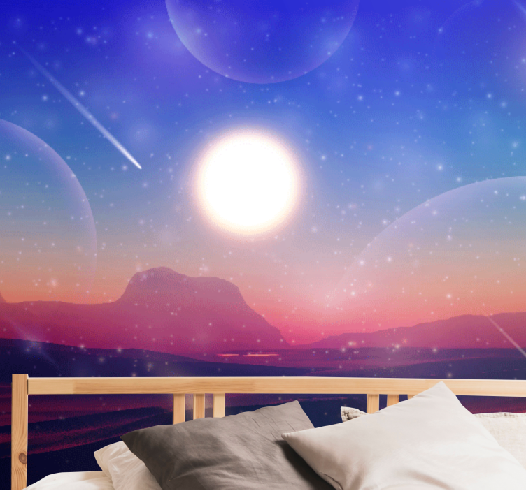 Space wall mural heavenly dream world - TenStickers
