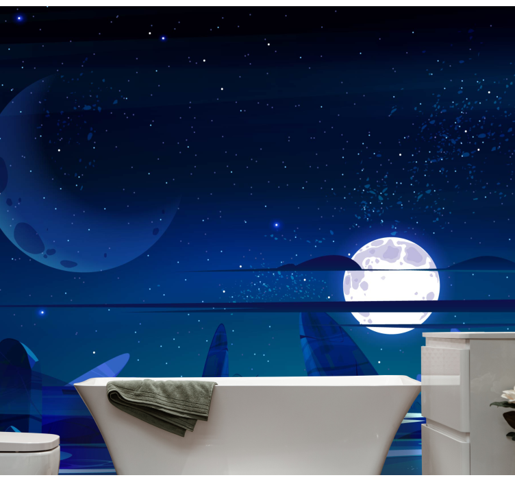 Space wall mural heavenly nocturnal sky - TenStickers