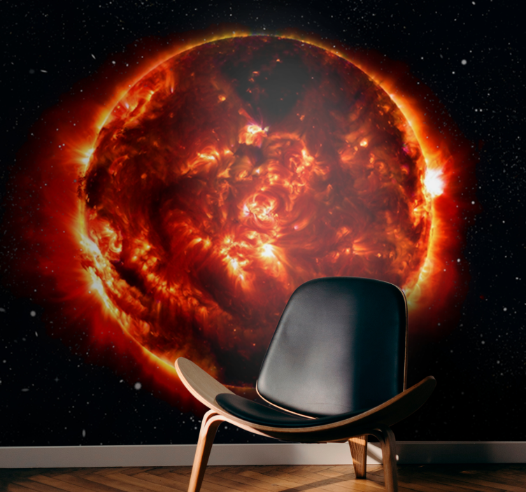 Space wall mural solar explosion design - TenStickers