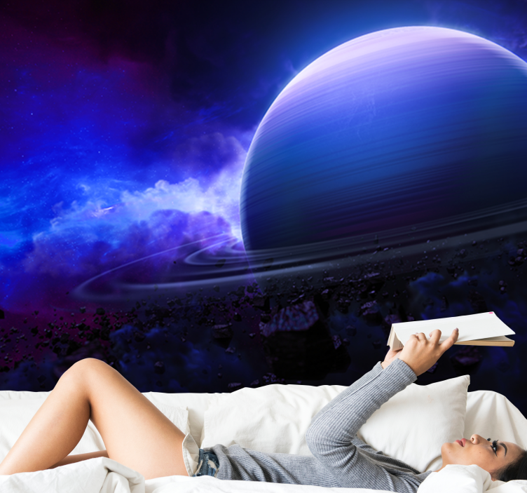 Space wall mural starlit planetary view - TenStickers
