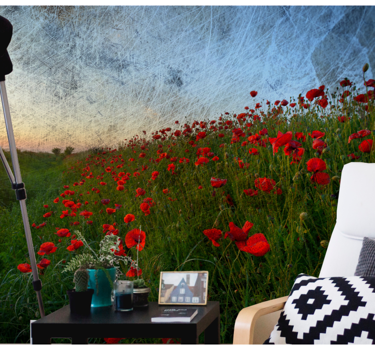 Sunrise Polish Poppy Wall Mural - TenStickers