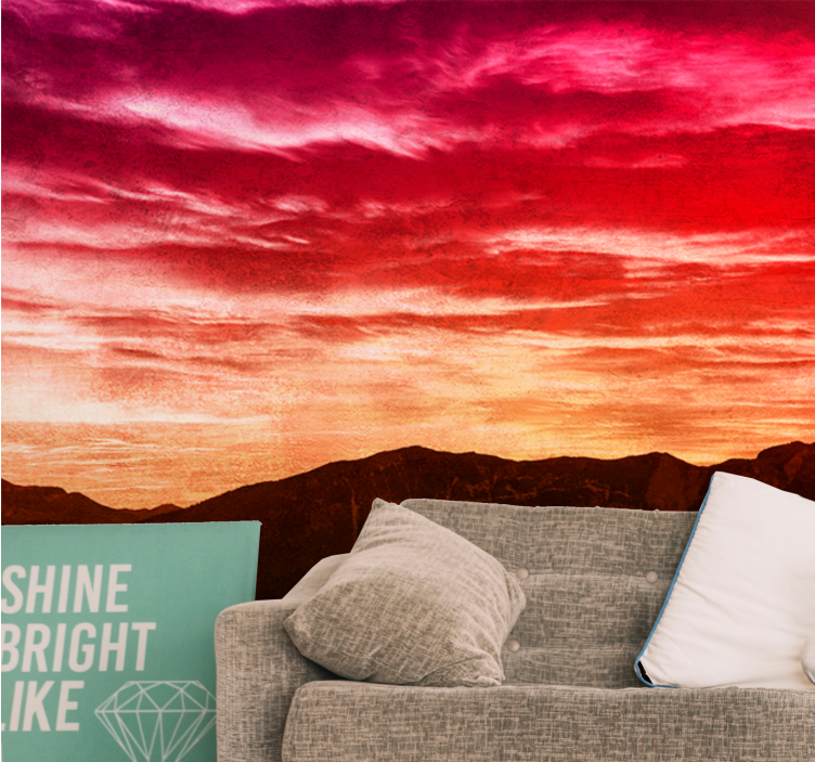 Sunset and clouds aesthetic Sky Wall Mural - TenStickers