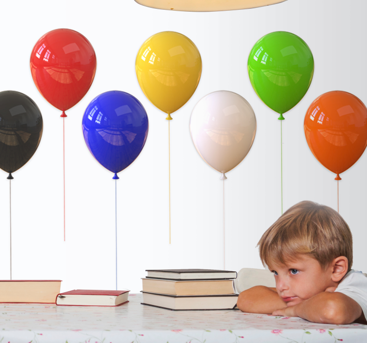 Texture and pattern wall mural colorful balloon display - TenStickers