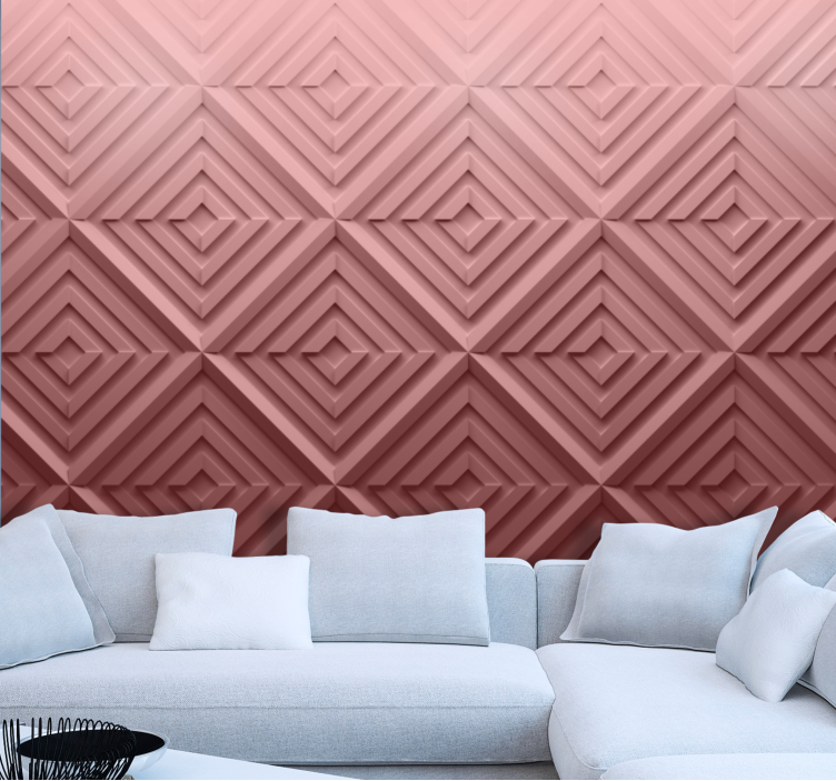 Texture and pattern wall mural geometric layered design - TenStickers