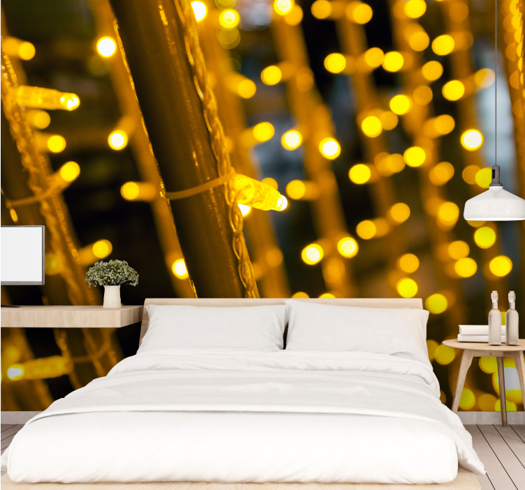 Textured wall mural glowing light designs - TenStickers