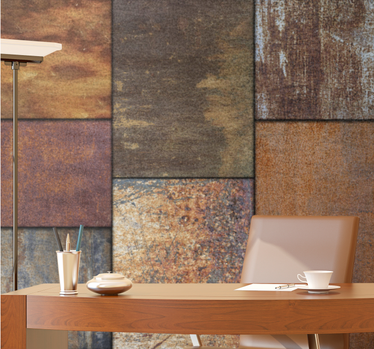 Textured wall mural rustic panel design - TenStickers