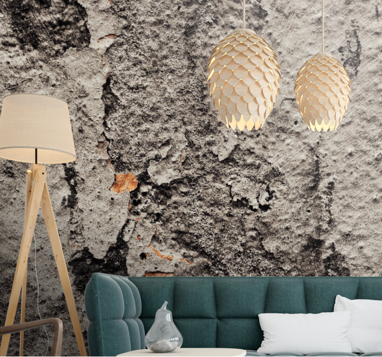 Textured wall mural textured concrete wall - TenStickers