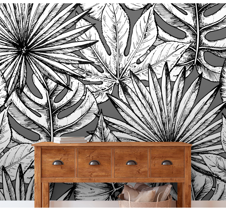 Tree mural intricate leaf design - TenStickers