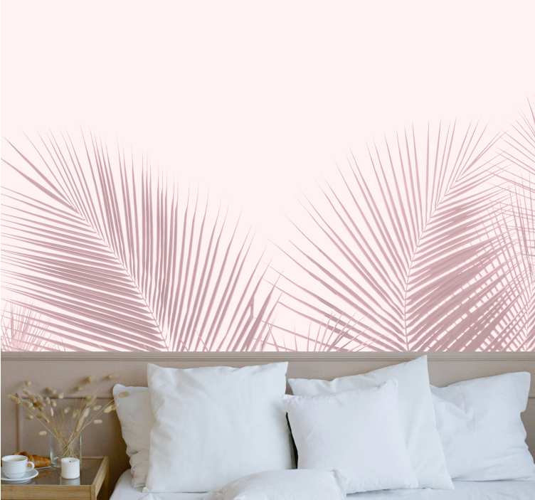 Tree mural palm leaf silhouettes - TenStickers