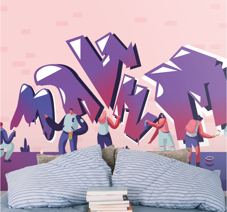 Urban wall mural creative city expression art - TenStickers