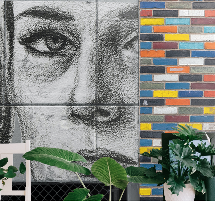 Urban wall mural unique urban portrait - TenStickers