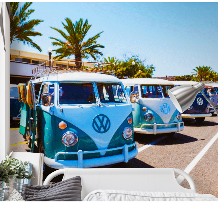 Vehicle wall mural classic volkswagen vans - TenStickers
