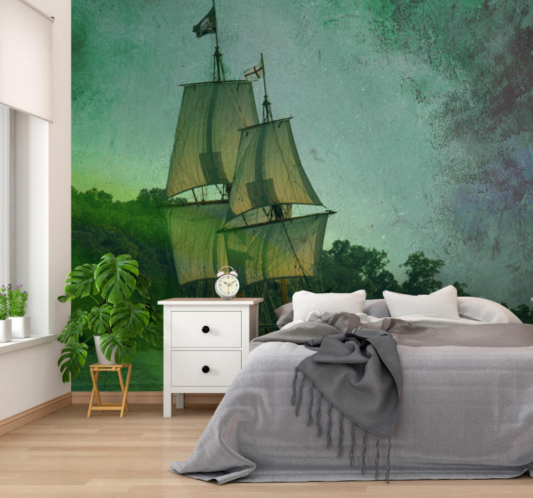 Vehicle wall mural sailing ship - TenStickers
