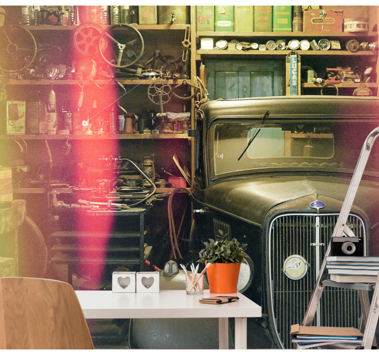 Vehicle wall mural vintage car collection - TenStickers