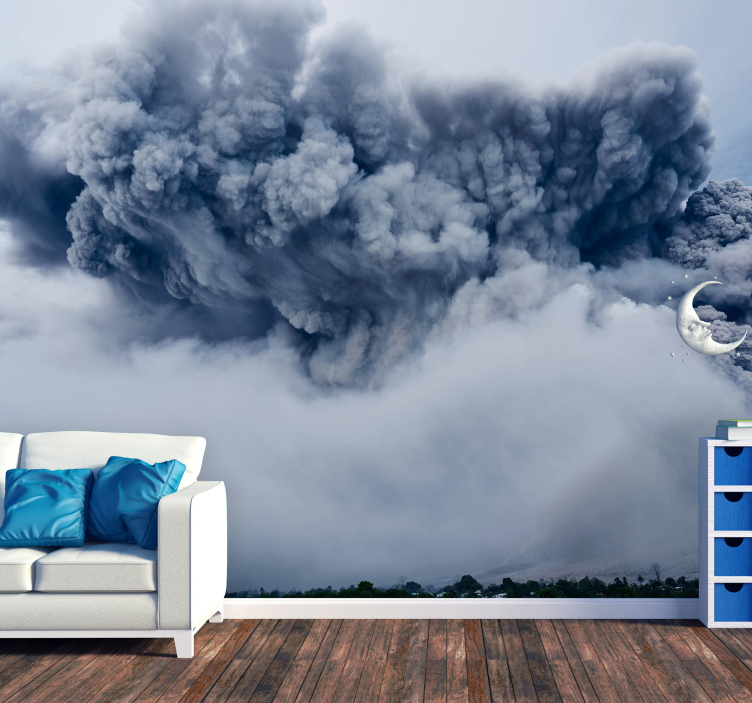 Volatile Ash Cloud sky wall mural - TenStickers