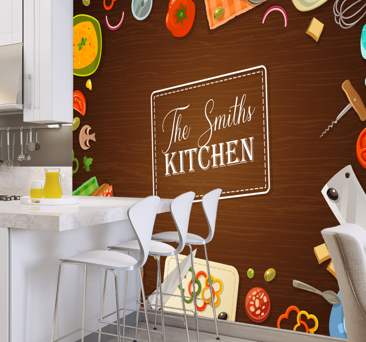 Warm Culinary Vibes kitchen wall mural - TenStickers