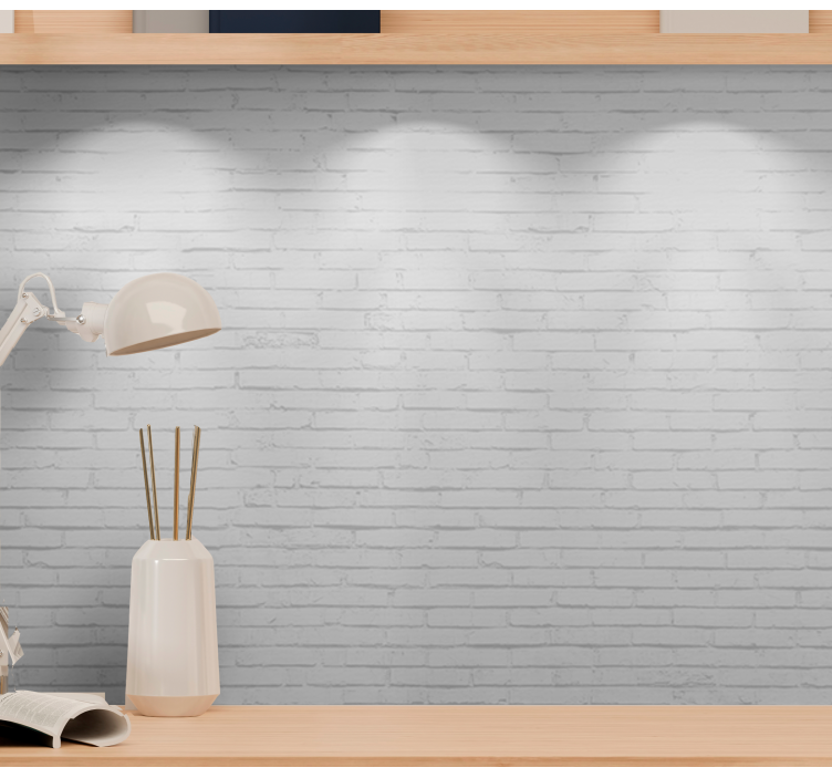 White brick texture texture and pattern wall mural - TenStickers